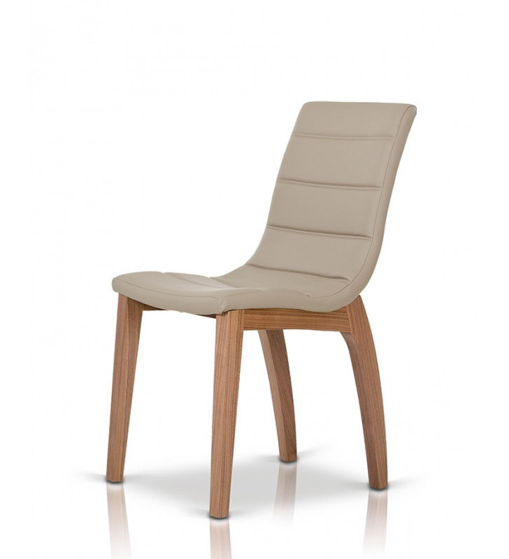VIG Modrest Liev Modern Beige Leatherette Dining Chair (Set of 2)