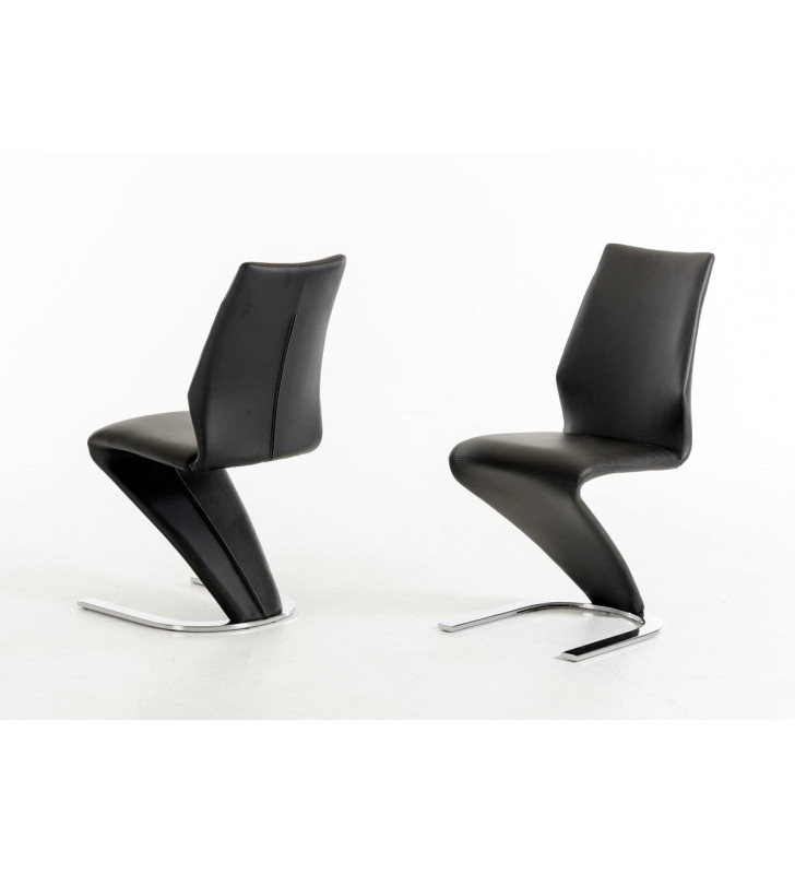 VIG Modrest Penn Modern Black Leatherette Dining Chair (Set of 2)