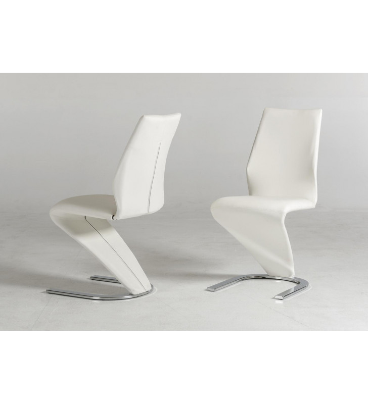 VIG Modrest Penn Modern White Leatherette Dining Chair (Set of 2)