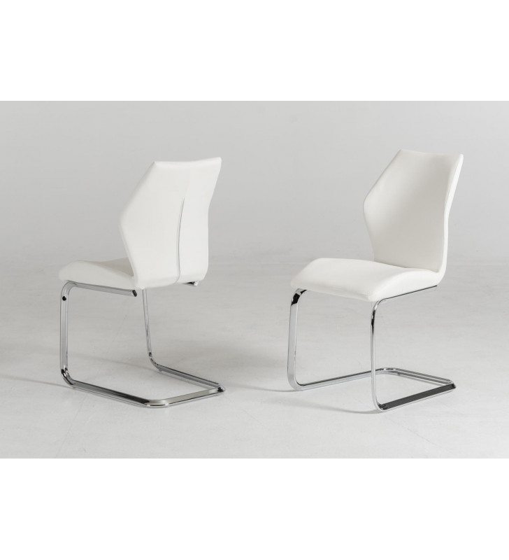 VIG Modrest Welles Modern White Leatherette Dining Chair (Set of 2)