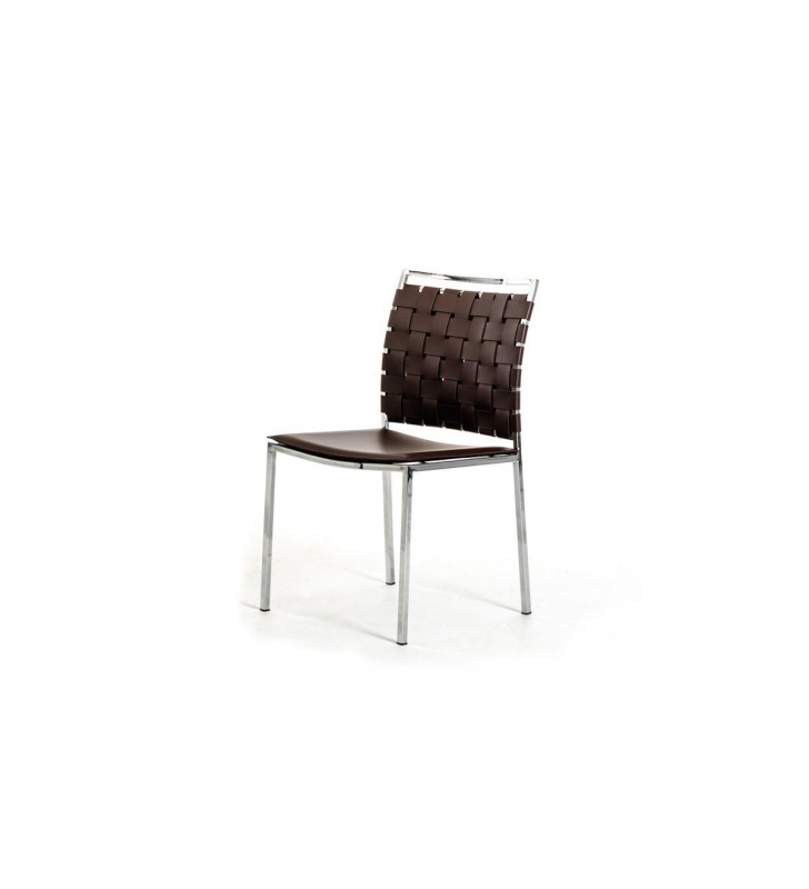 VIG Modrest Shasta Modern Brown Eco-Leather Dining Chair (Set of 2)