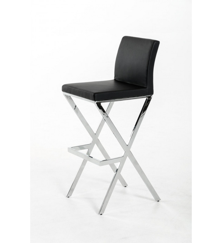 Modrest Dean Modern Black Bar Stool (Set of 2)