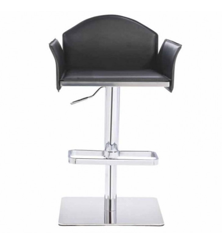 Modrest Emily Black Eco-Leather Bar Stool (Set of 2)
