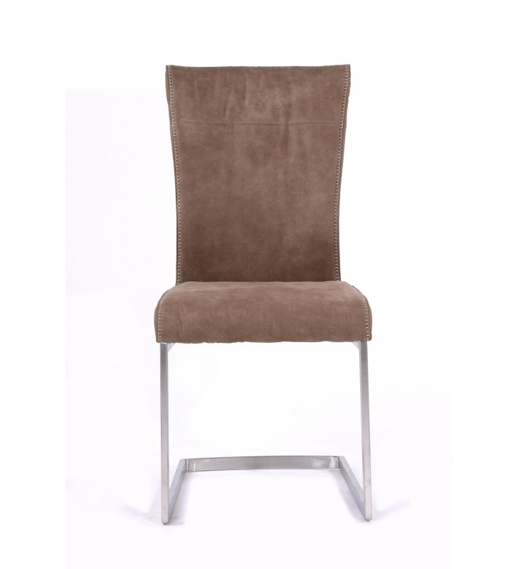 Modrest Zane Brown Fabric Dining Chair (Set of 2)