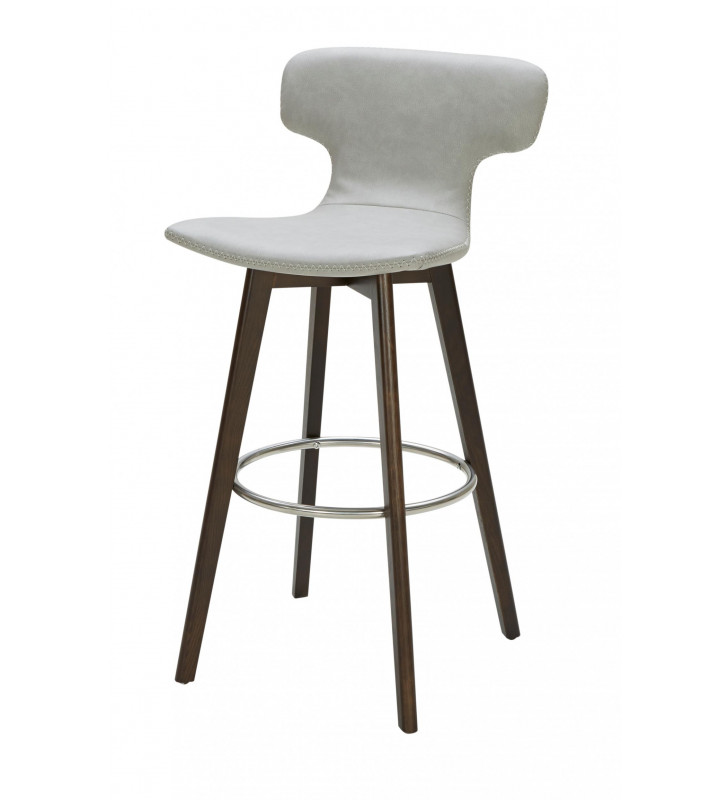 Modrest Zach Grey Eco-Leather Bar Stool (Set of 2)