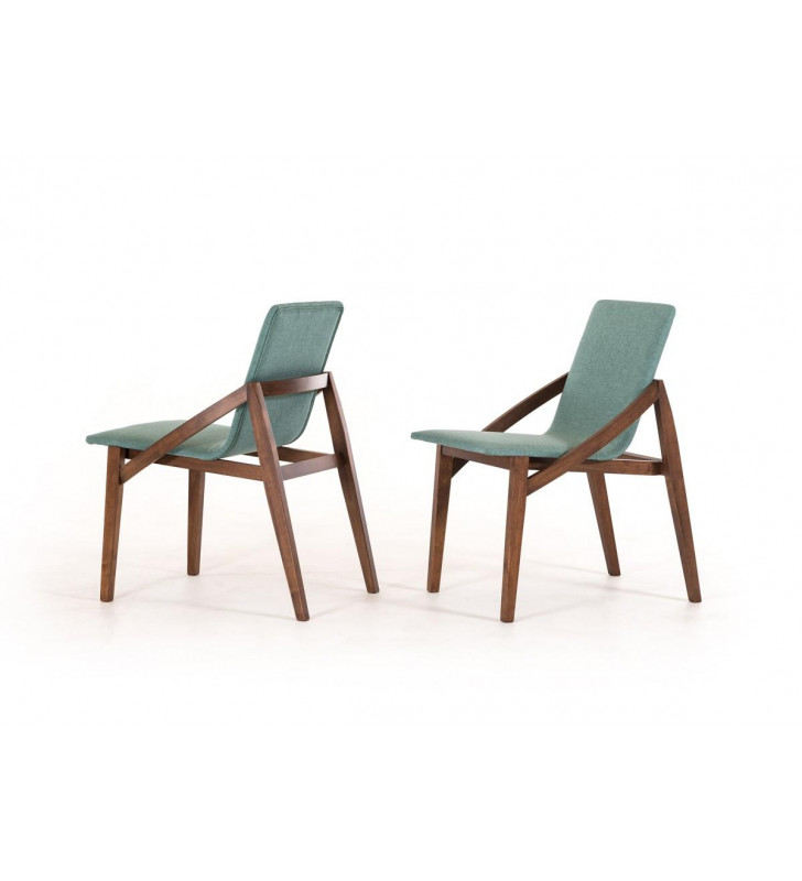 Modrest Jett Blue Fabric Dining Chair (Set of 2)