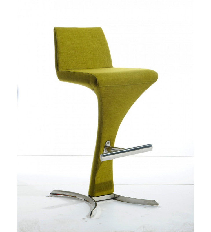 Modrest Ascella Green Fabric Bar Stool (Set of 2)