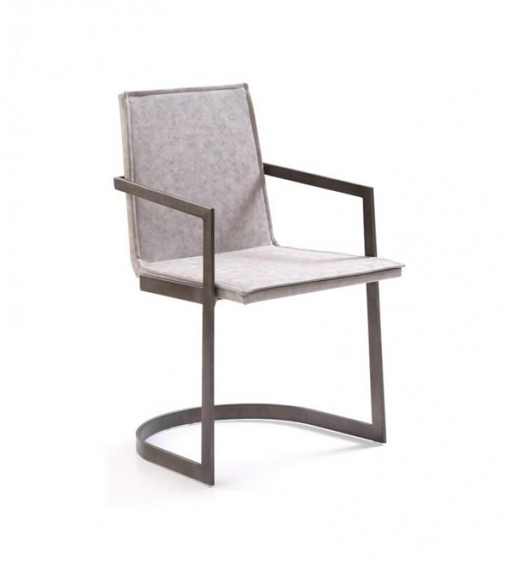Modrest Jago White Wash Grey Dining Chair (Set of 2)