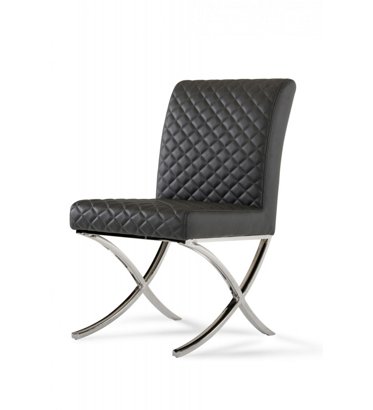 Modrest Adderley Grey Dining Chair (Set of 2)