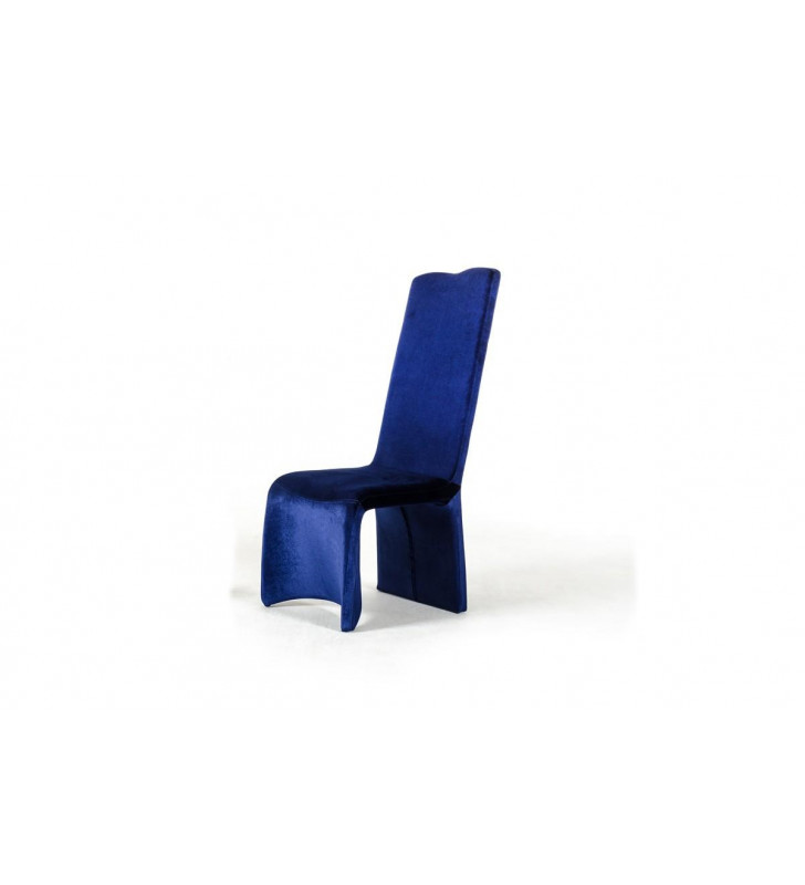 Modrest Sapphire Blue Fabric Dining Chair (Set of 2)