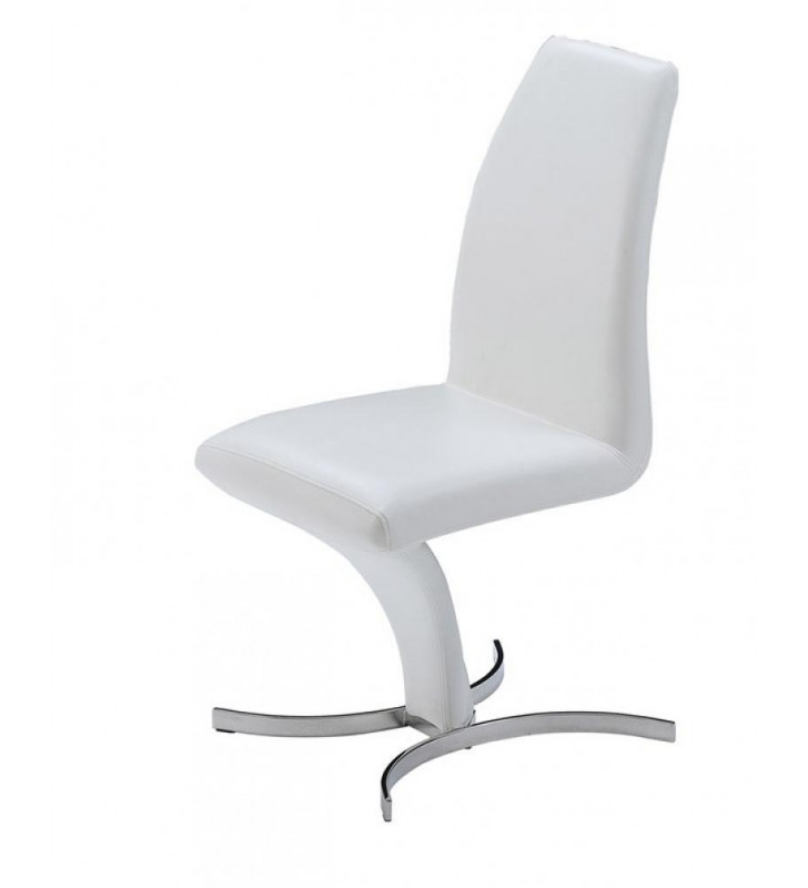 Modrest Nix White Leatherette Dining Chair (Set of 2)