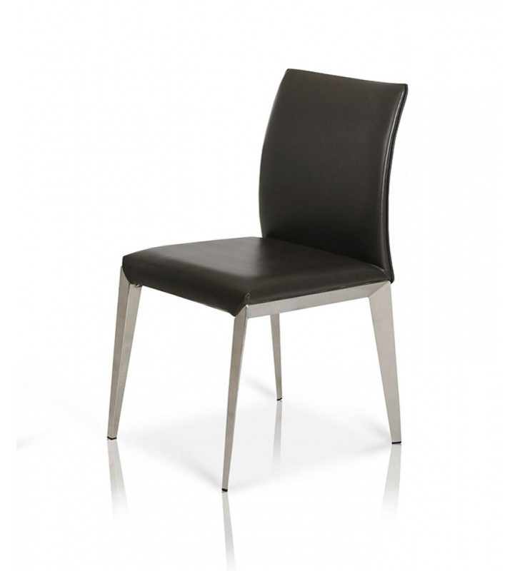 Modrest Daytona - Dark Grey Eco-Leather Dining Chair (Set of 2)