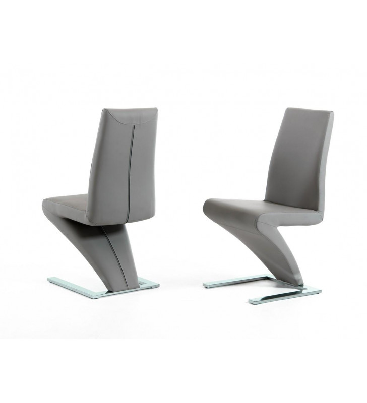 Modrest Zayd Modern Grey Dining Chair (Set of 2)
