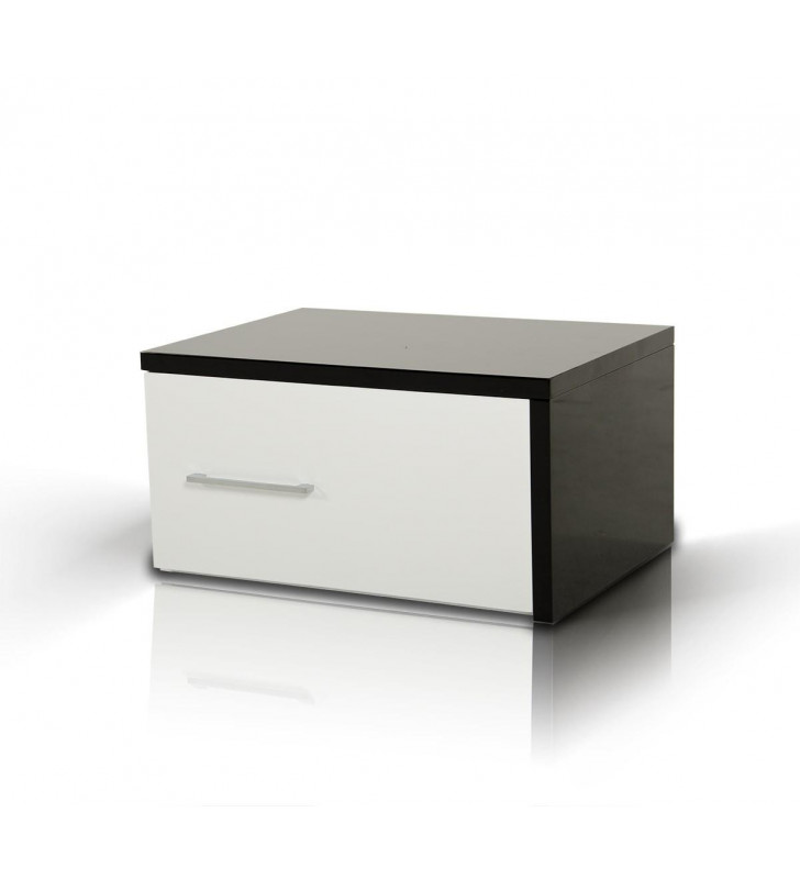 Right Night Stand Glossy White /Black VIG Modrest Infinity Contemporary