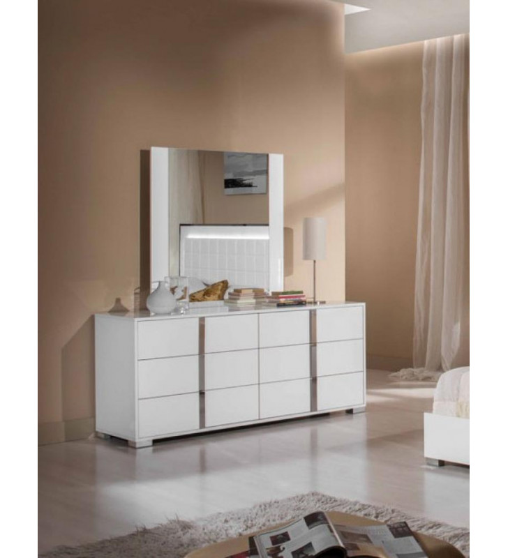 VIG Modrest San Marino Glossy White Dresser Modern Made In Italy
