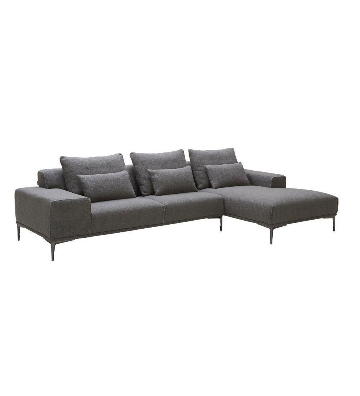 Premium Dark Grey Fabric Sectional Sofa RHC Contemporary J&M Christian