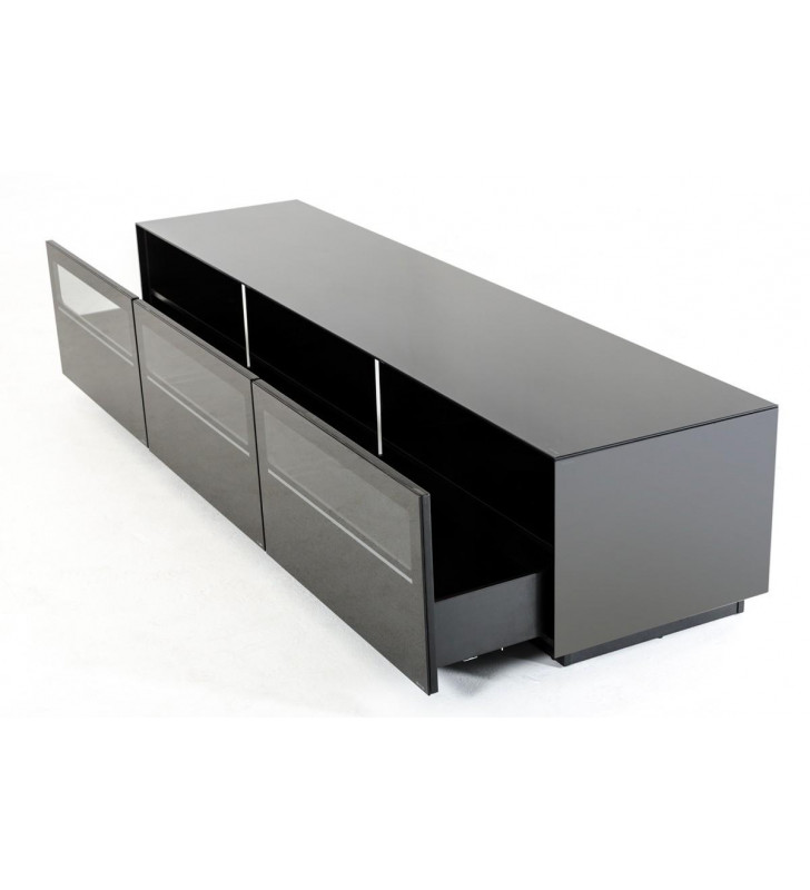 VIG Modrest Landon Matte Black TV Stand Contemporary