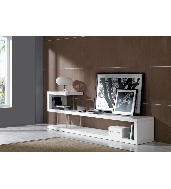 Glossy White Lacquer TV Stand VIG Modrest WIN 5 Modern Contemporary