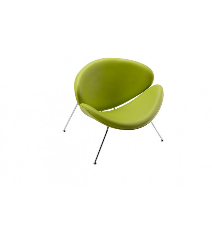 Green Leatherette Accent Chair VIG Modrest Anais Contemporary 