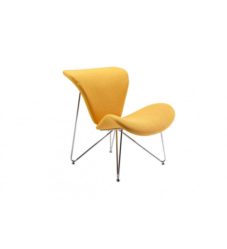 Yellow Fabric Accent Chair VIG Modrest Decatur Contemporary 