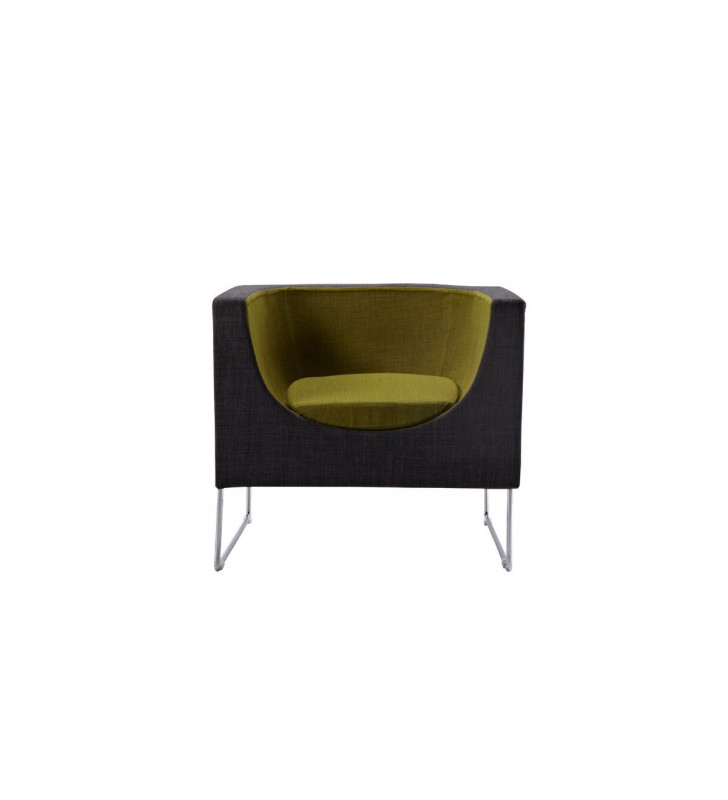 Grey & Green Fabric Accent Chair VIG Modrest Tulane Contemporary 
