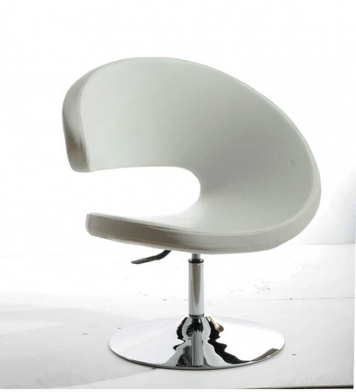 VIG Modrest Adara Modern White Leatherette Lounge Chair Contemporary