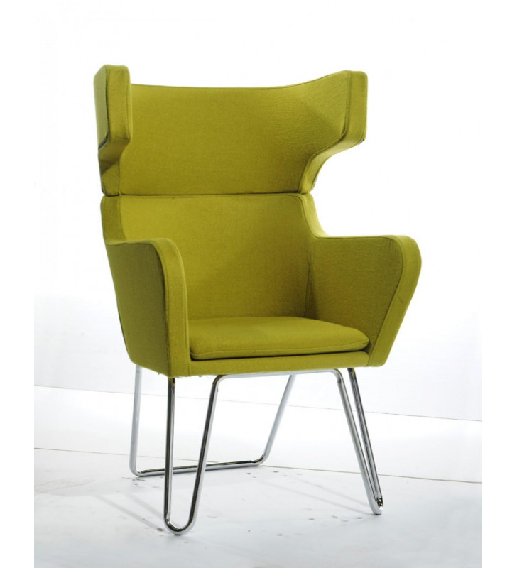 Green Fabric Lounge Chair VIG Modrest Anser Modern Contemporary
