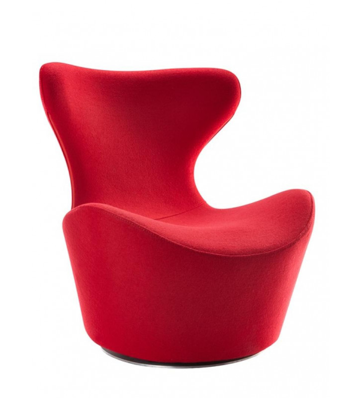 Red Fabric Accent Chair VIG Modrest Hadrian Modern Contemporary