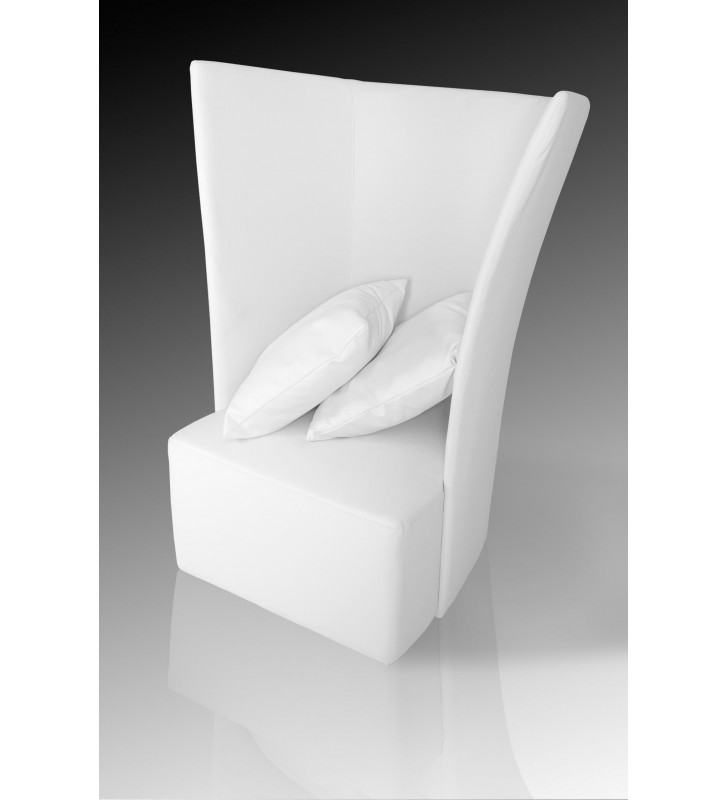 White Leatherette Leisure Chair Contemporary VIG Divani Casa Bastia Modern 
