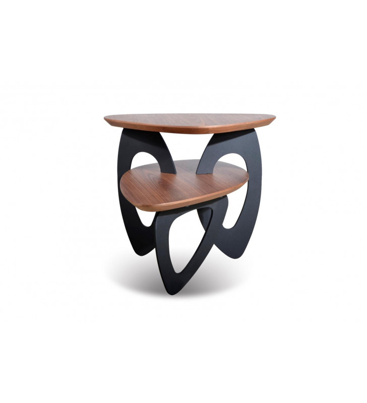 VIG Modrest Sprig Modern Walnut End Table Contemporary