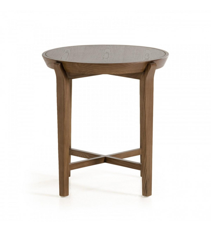 VIG Modrest Olenna Modern Walnut Side Table Contemporary