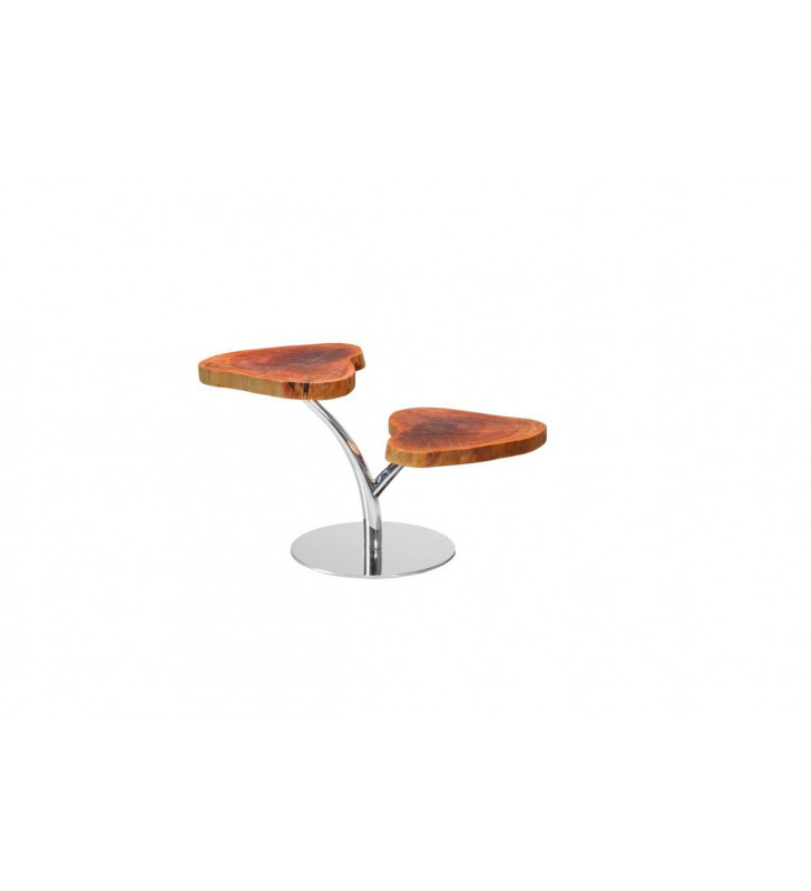 Live Edge Wood End Table VIG Modrest Sequim Modern Contemporary