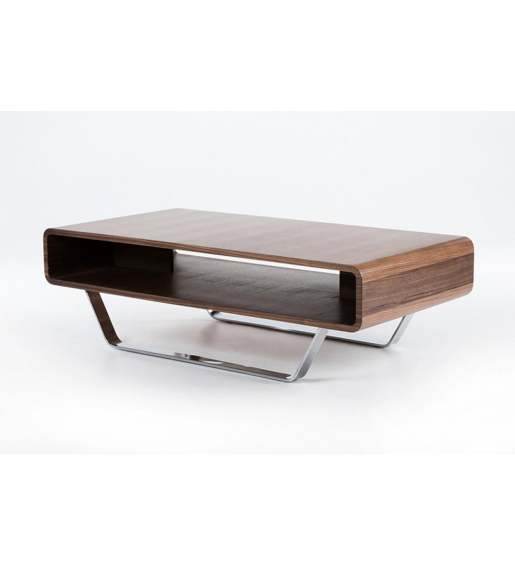 Walnut Matte Coffee Table VIG Modrest Avis Modern Contemporary