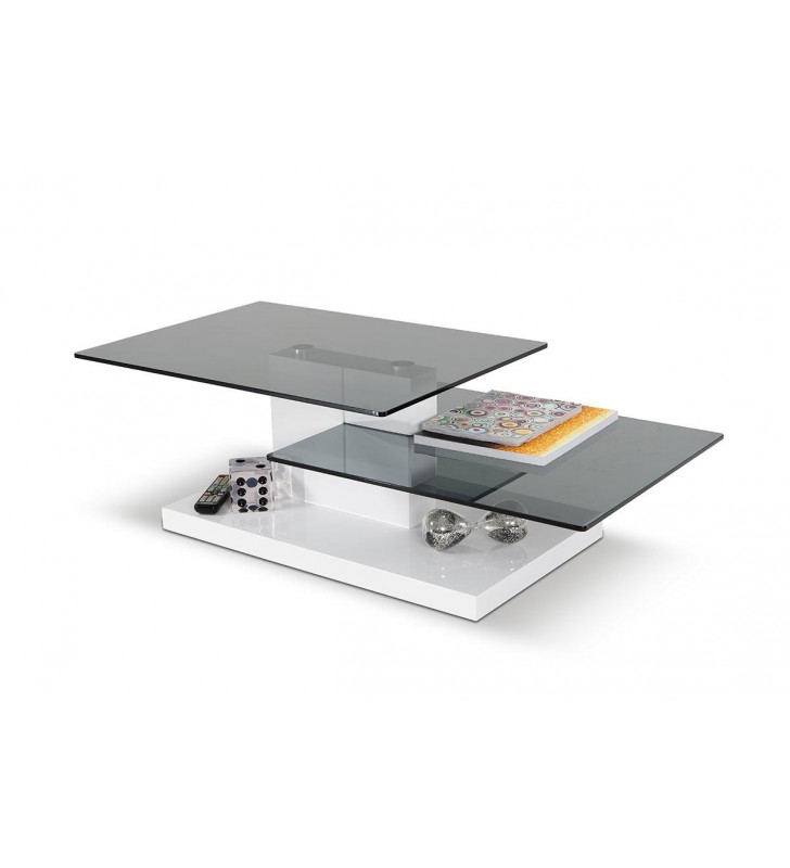 White High Gloss Coffee Table VIG Modrest Dove Contemporary Modern