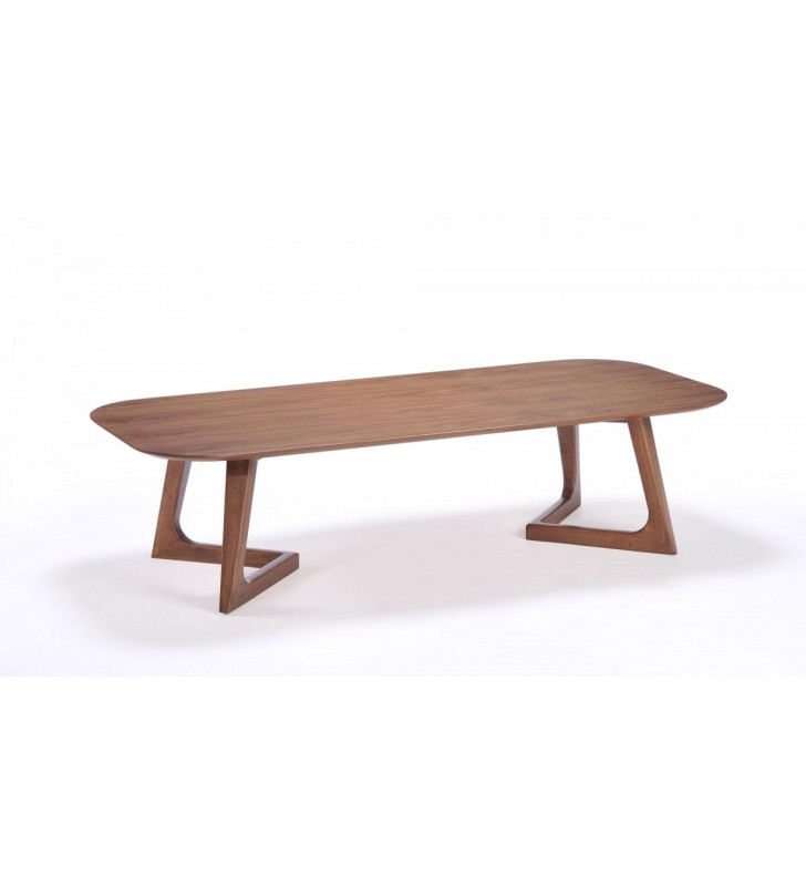 Walnut Coffee Table VIG Modrest Jett Modern Contemporary