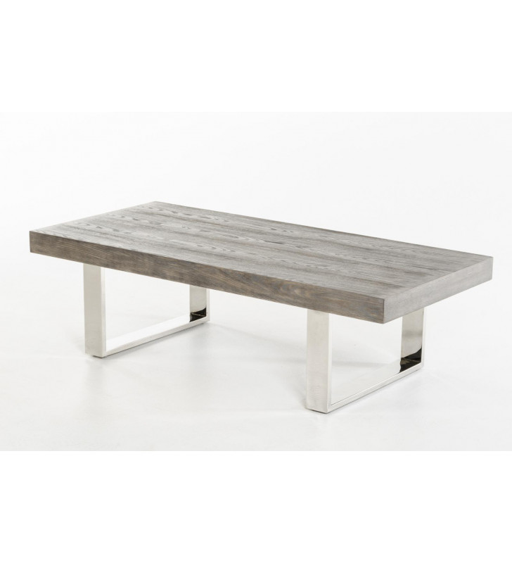 Grey Brush Coffee Table VIG Modrest Lola Modern Contemporary
