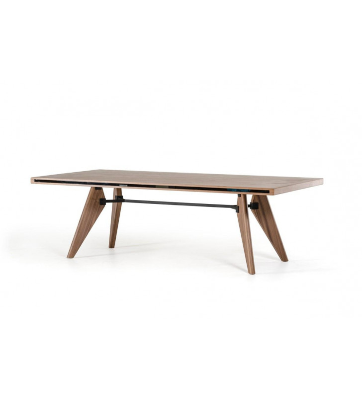 Walnut Dining Table VIG Modrest Kennedy Contemporary Modern