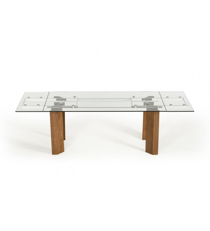 VIG Modrest Helena Modern Extendable Glass Dining Table Contemporary
