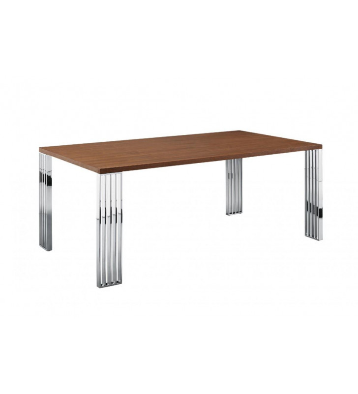 Walnut Dining Table VIG Modrest Bertram Modern Contemporary