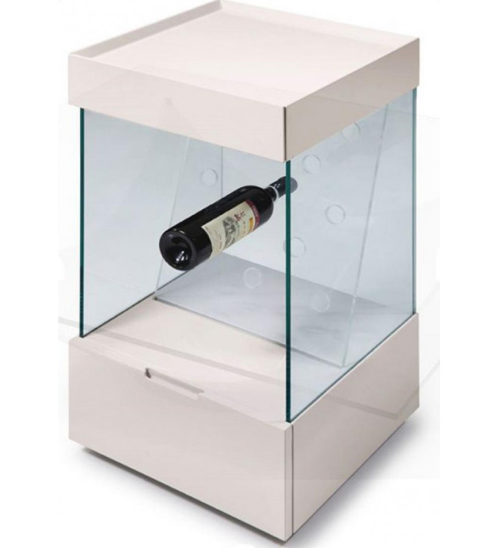 Glossy White Wine Shelf VIG Modrest Vine Contemporary Modern