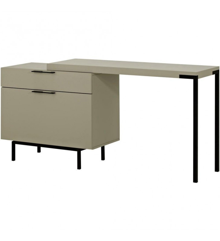 Home Office Computer Desk Glossy Taupe Angel J&M Contemporary Modern
