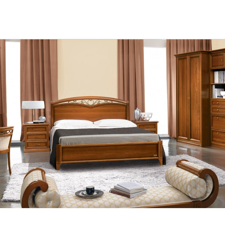 Walnut Finish King  Bed Made In ITALY Nostalgia Comp 6 ESF Contemporary