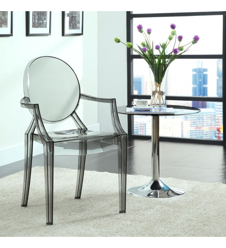 Casper Dining Armchair in Smoke - Lexmod