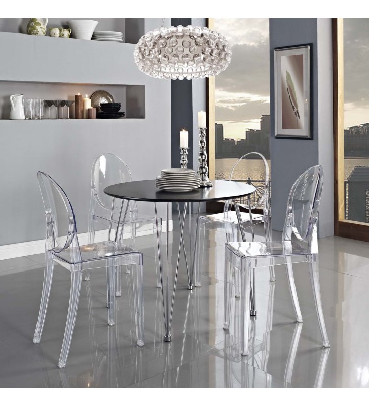 Casper Dining Side Chair in Clear - Lexmod