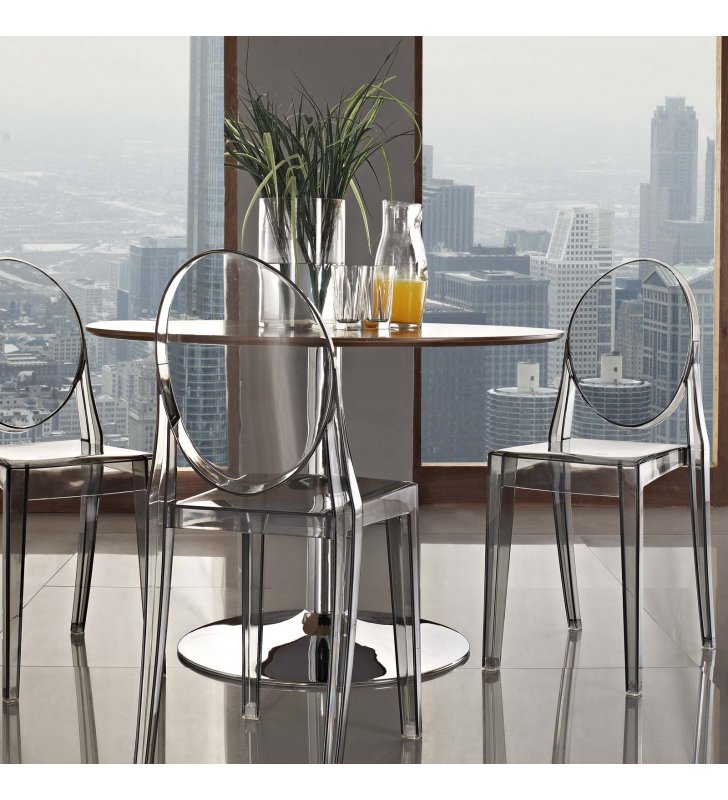 Casper Dining Side Chair in Smoke - Lexmod