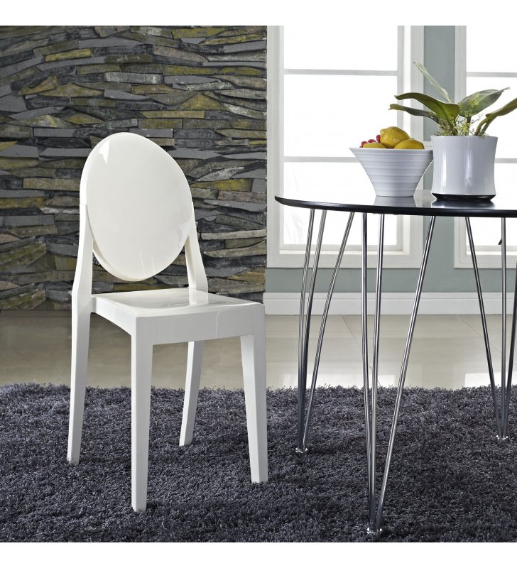 Casper Dining Side Chair in White - Lexmod