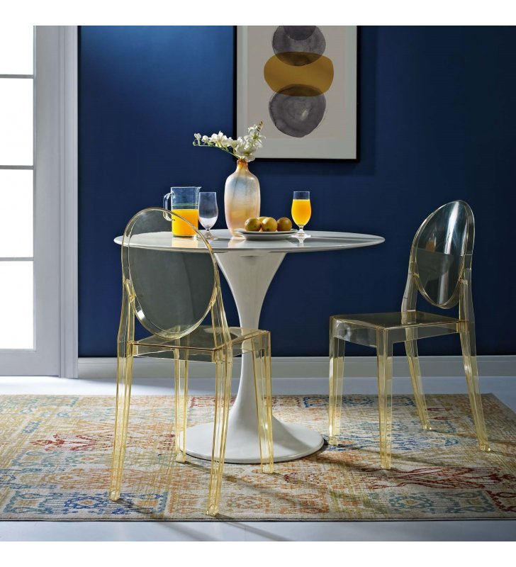 Casper Dining Side Chair in Yellow - Lexmod