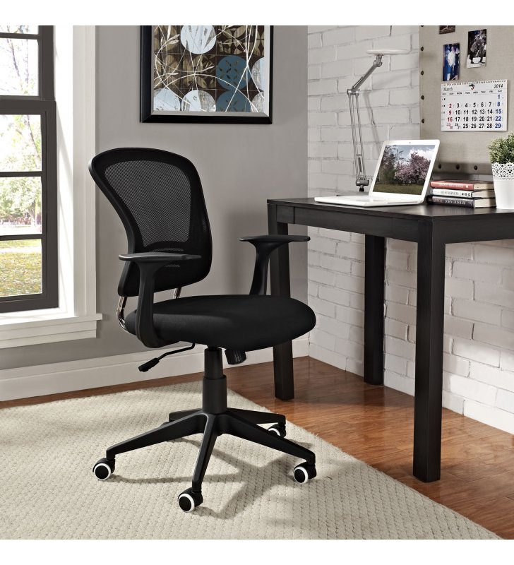 Poise Office Chair in Black - Lexmod