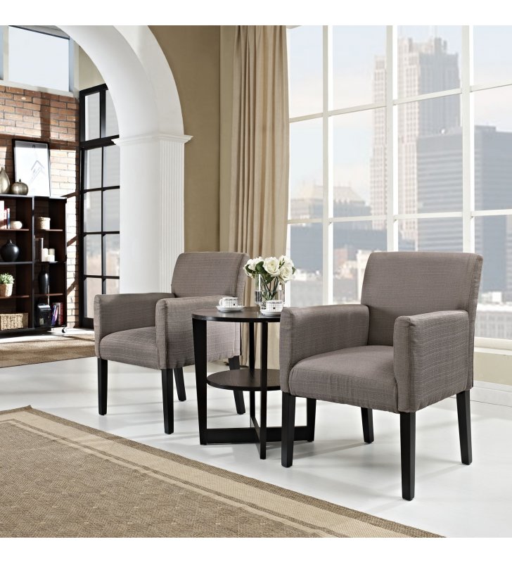 Chloe Armchair Set of 2 in Gray - Lexmod