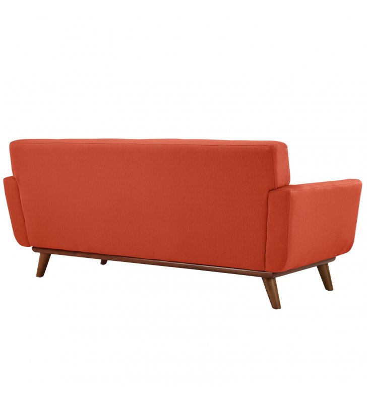 Engage Armchair and Loveseat Set of 2 in Atomic Red - Lexmod